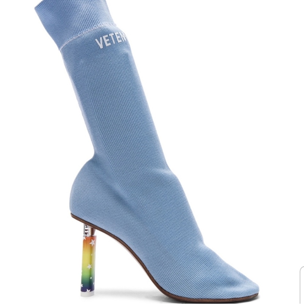 Extremely Rare• Vetements • Star Lighter Sock Booties‎ Blue size 35